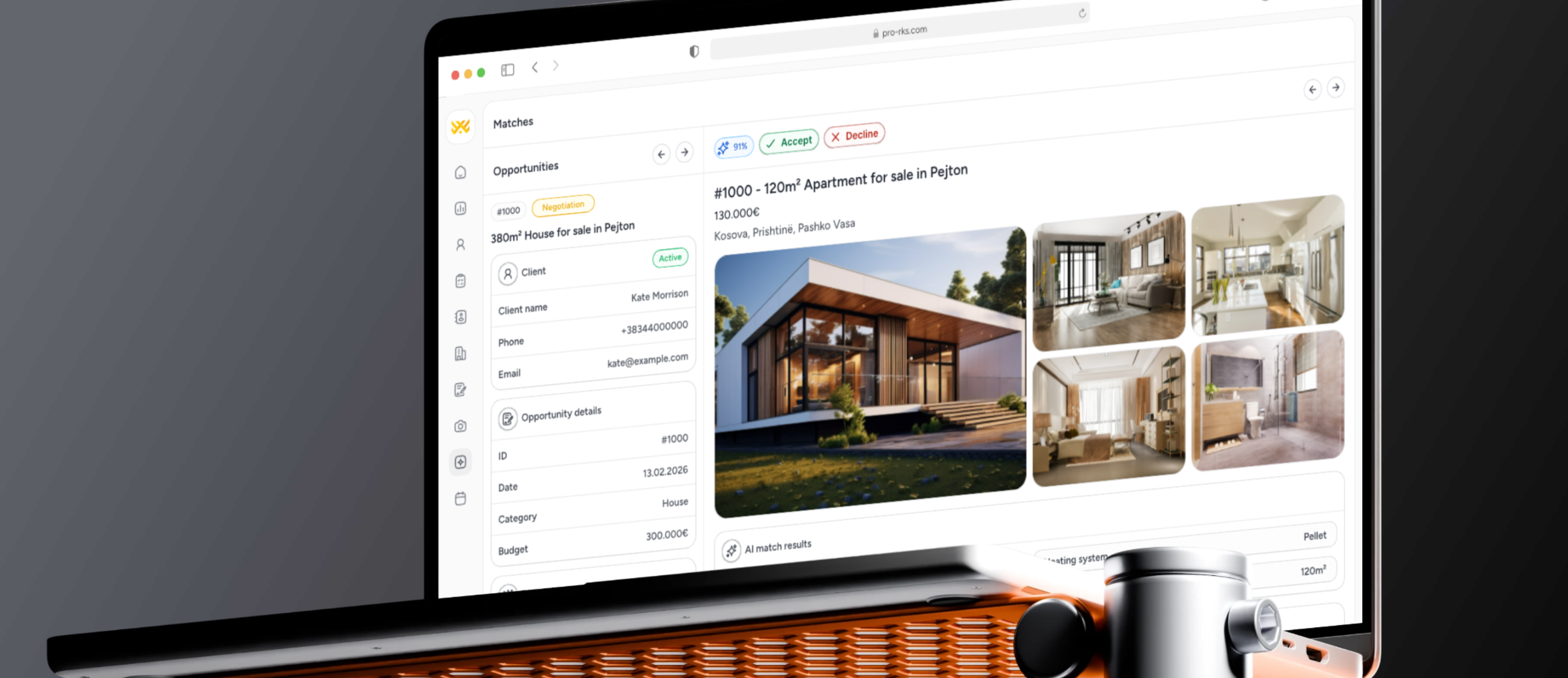 AI assisted property matching